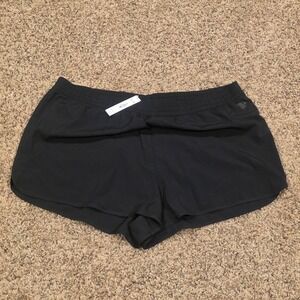 NWT PINK By Victoria Secret Short Womens XXL Black Lined Elastic Waist Athletic